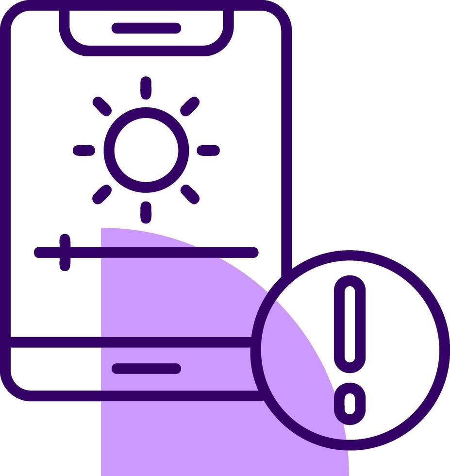 Adaptive brightness Outline Slip Style Icon vector