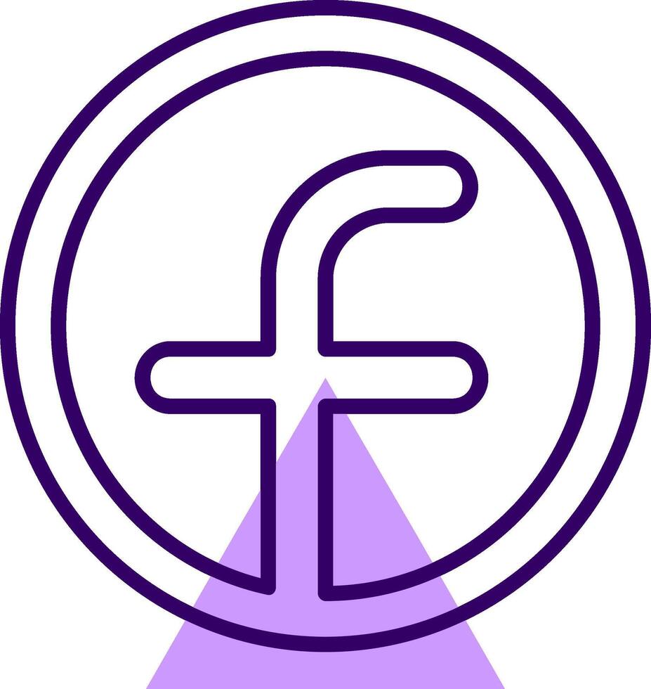 Facebook Outline Slip Style Icon vector