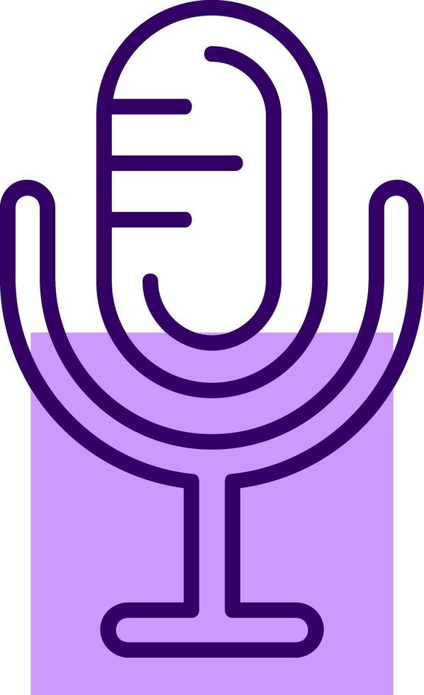 Microphone Outline Slip Style Icon vector