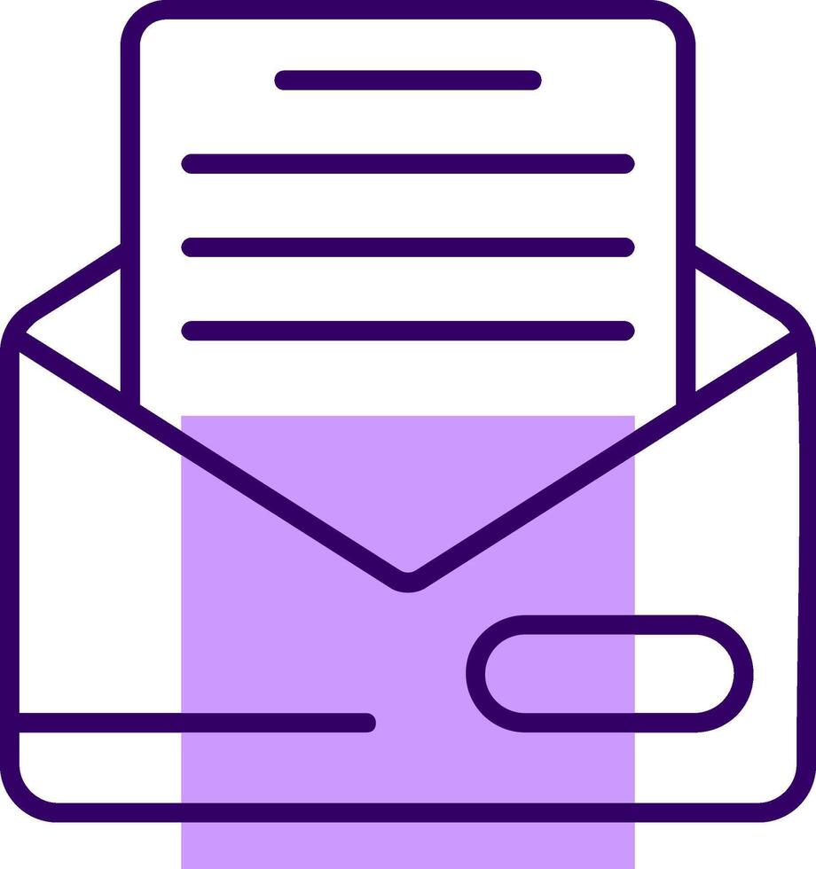 Mail Outline Slip Style Icon vector
