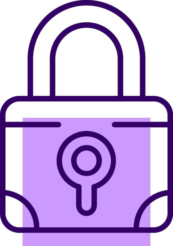 Lock Outline Slip Style Icon vector