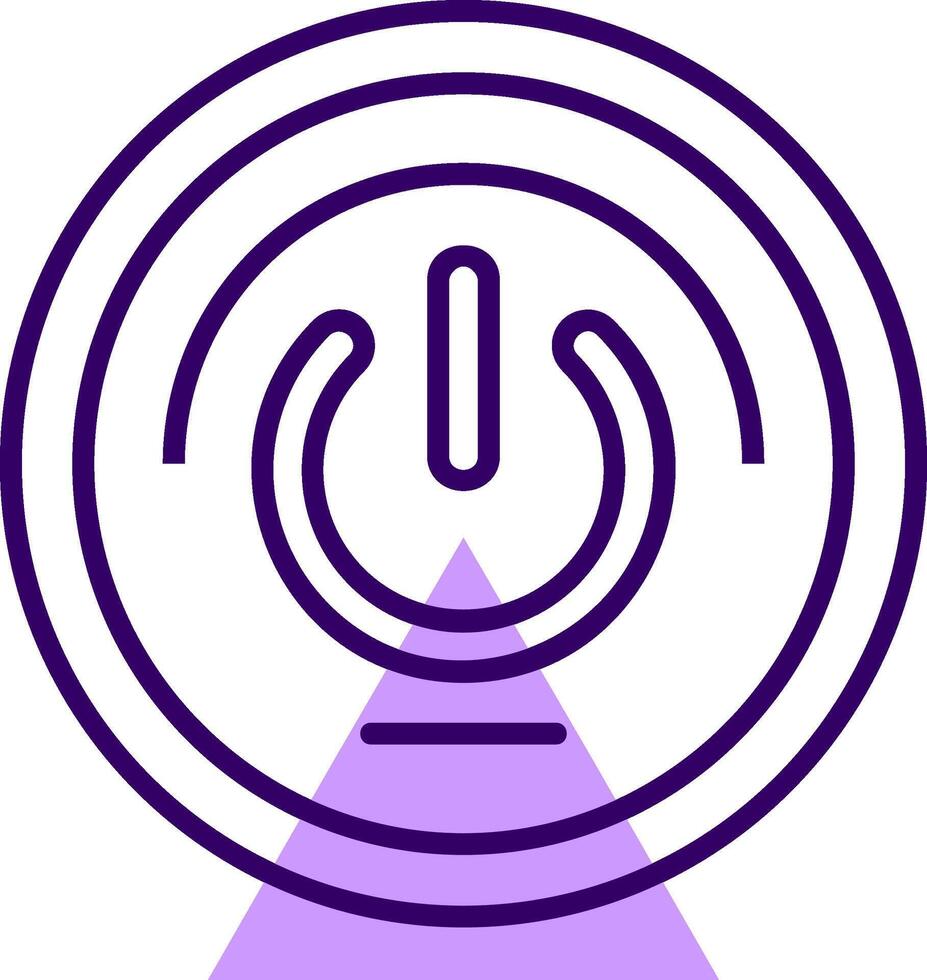 Power Outline Slip Style Icon vector