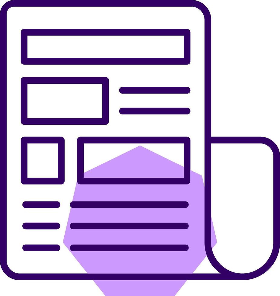 News Outline Slip Style Icon vector