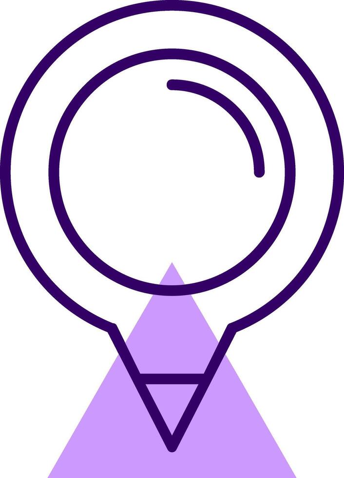 Pin Outline Slip Style Icon vector