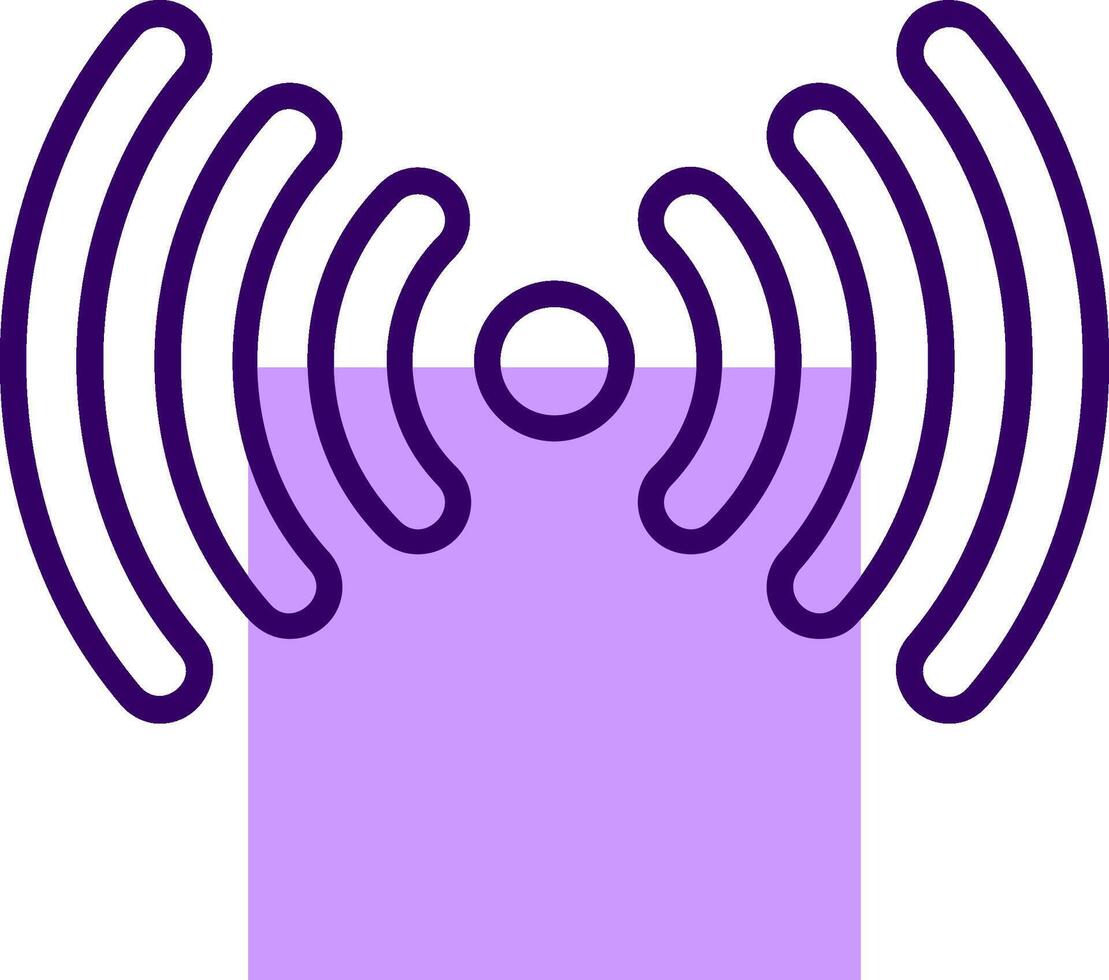 Signal Outline Slip Style Icon vector
