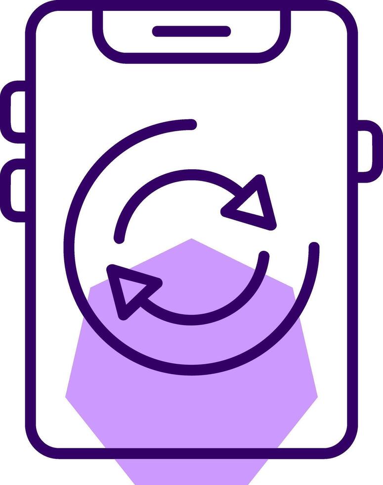 Sync Outline Slip Style Icon vector