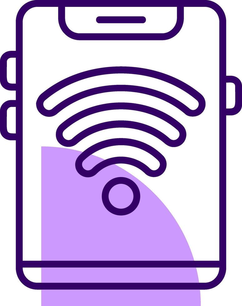 WiFi Outline Slip Style Icon vector