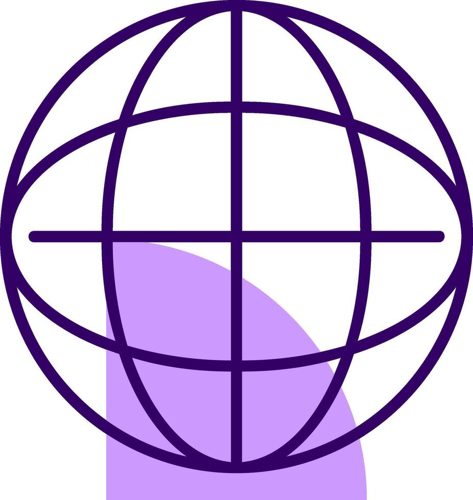 World Outline Slip Style Icon vector