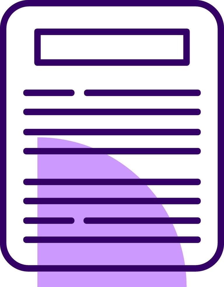 Writing Outline Slip Style Icon vector
