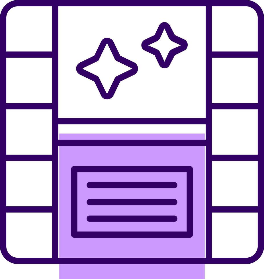 Camera roll Outline Slip Style Icon vector