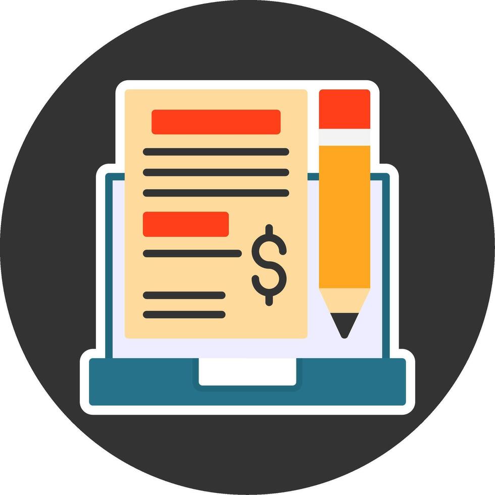 Project Budget Flat Grey Circle Style Icon vector