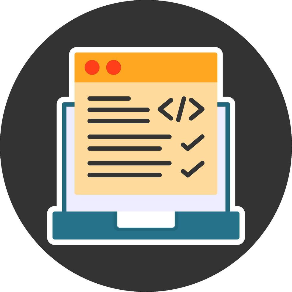 Code Correction Flat Grey Circle Style Icon vector