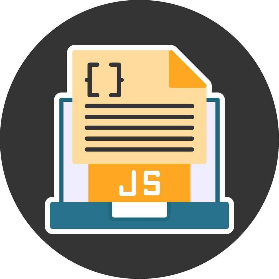 Javascript File Flat Grey Circle Style Icon 54268008 Vector Art at Vecteezy