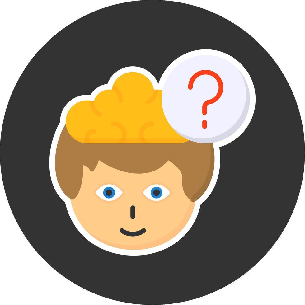 Question Flat Grey Circle Style Icon vector