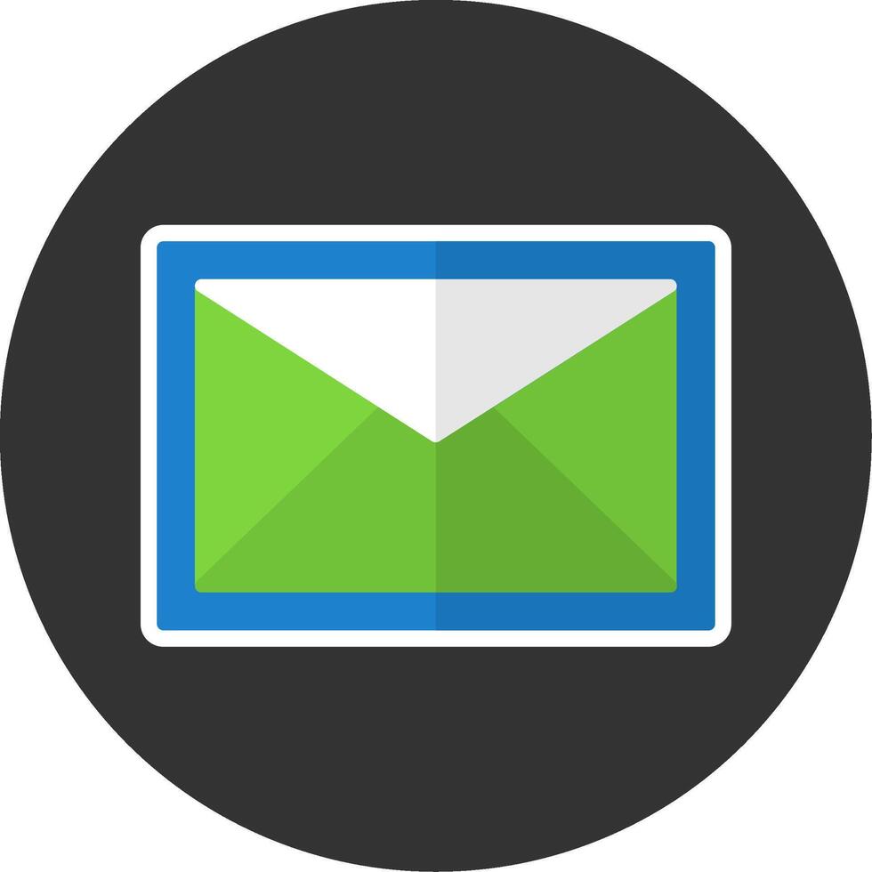 Email Flat Grey Circle Style Icon vector