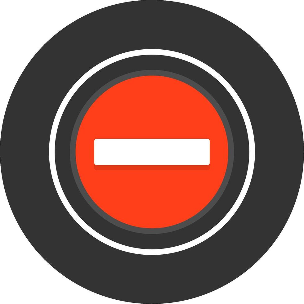 Remove Flat Grey Circle Style Icon vector