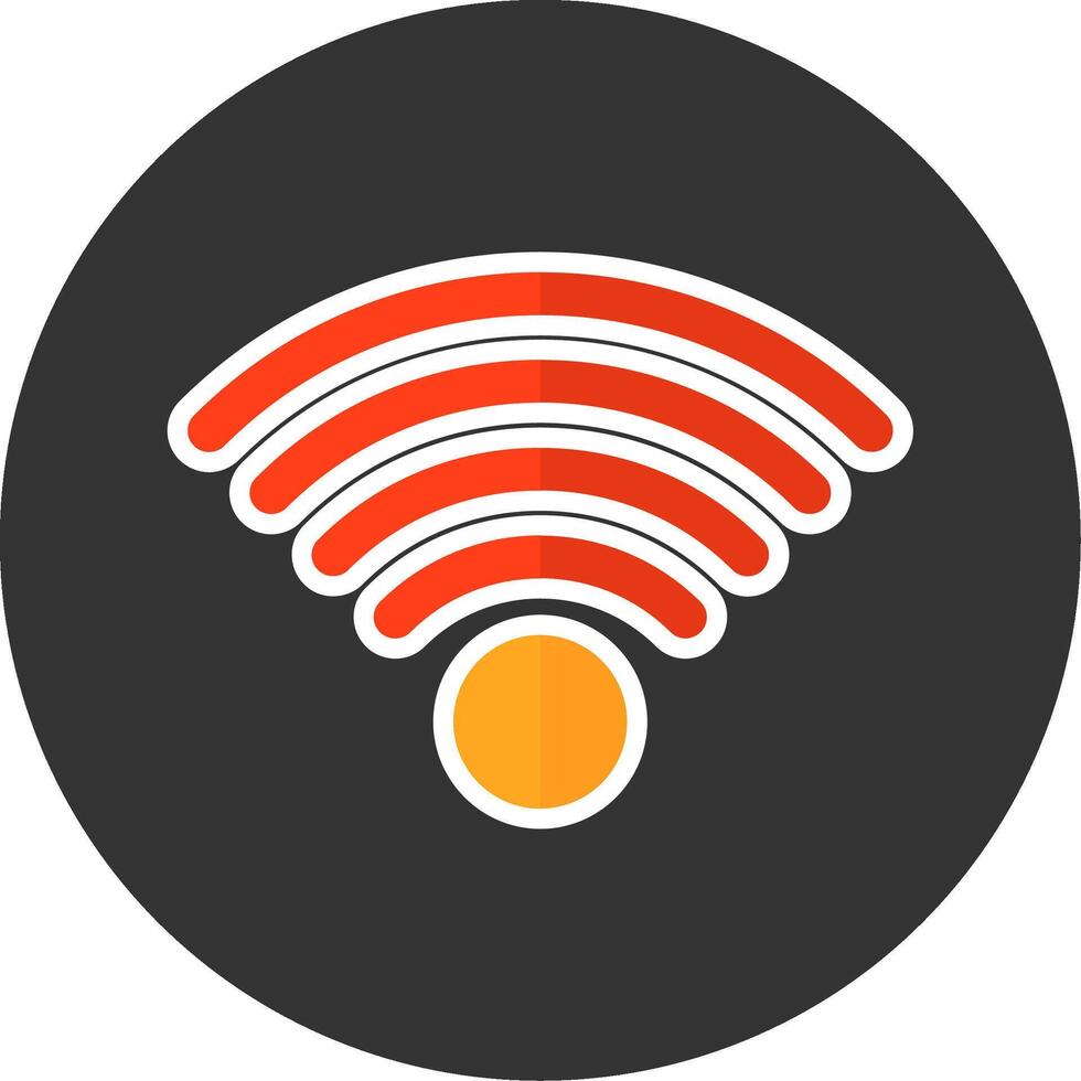 Wifi Signal Flat Grey Circle Style Icon vector