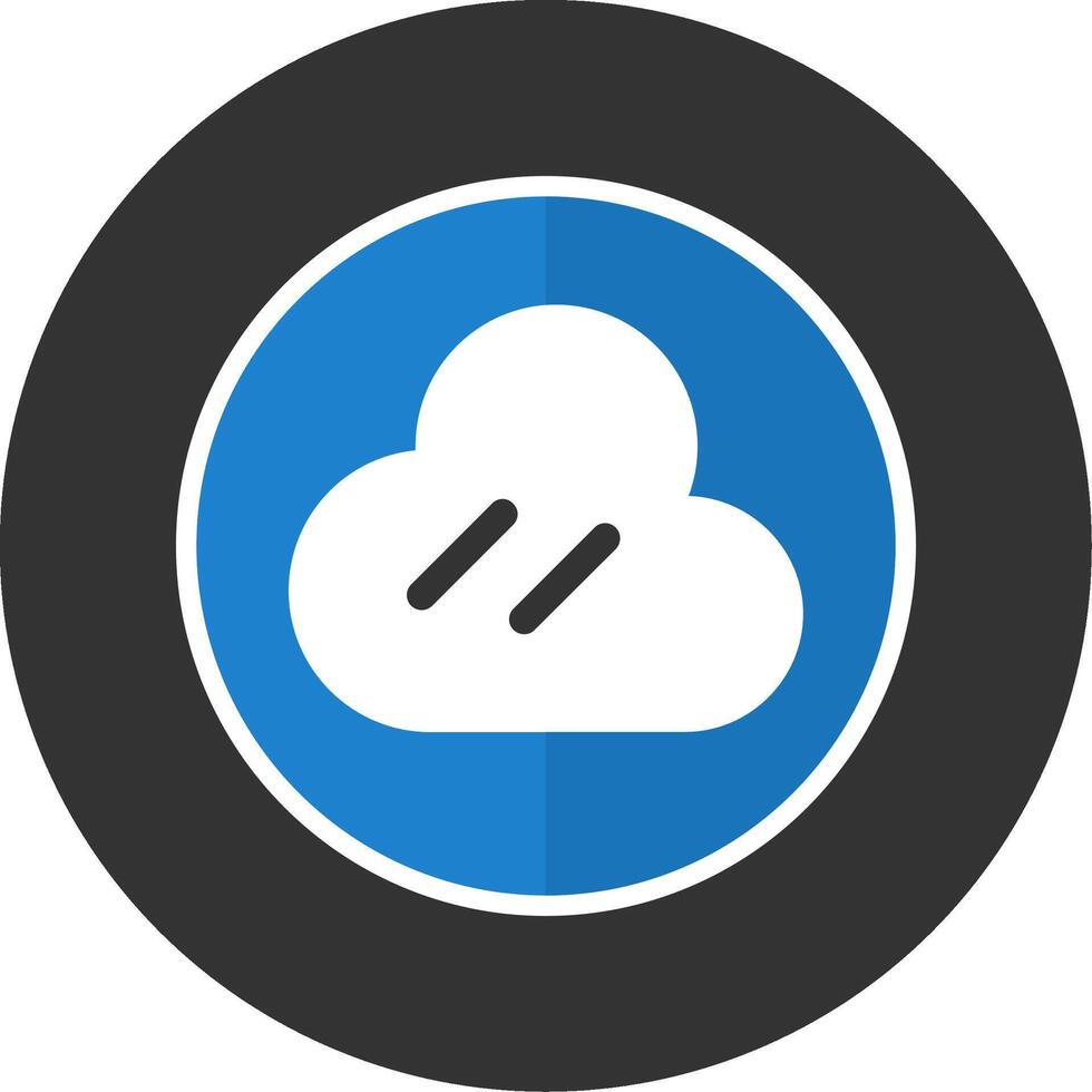 Cloud Sliped Slip Style Icon vector
