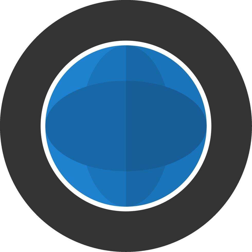 Globe Flat Grey Circle Style Icon vector