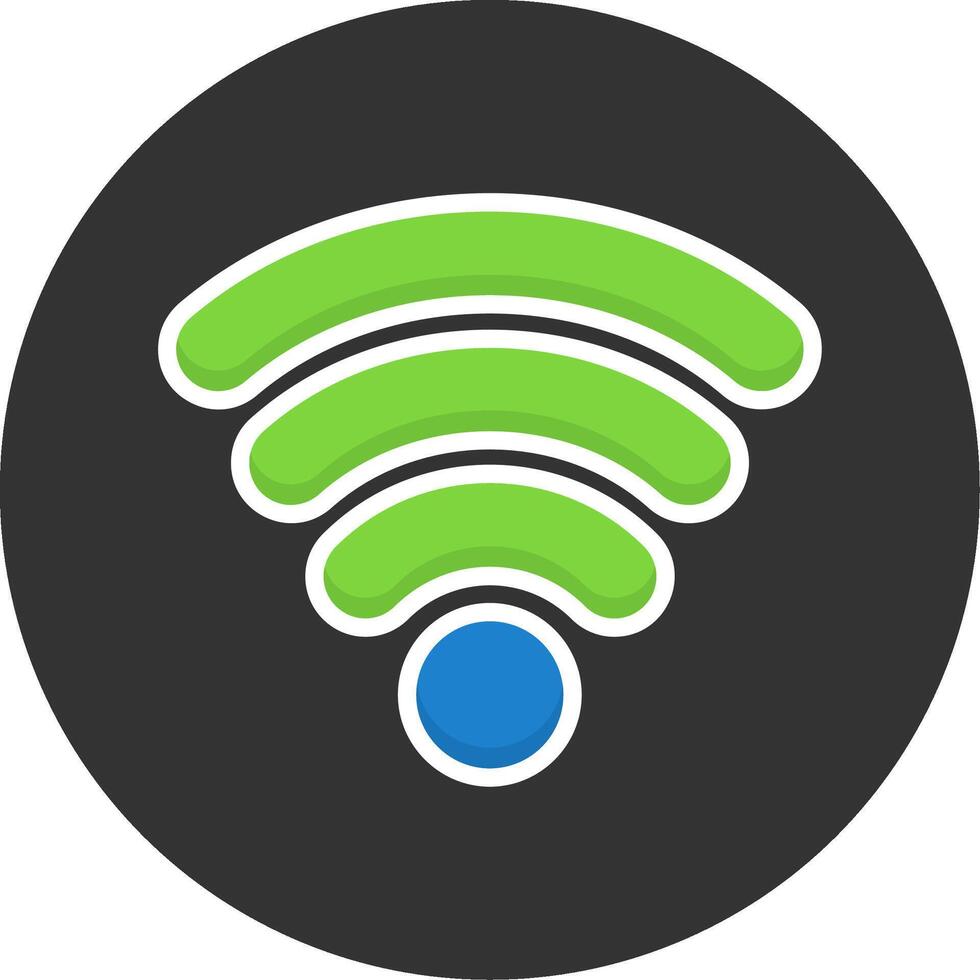 Wifi Signals Flat Grey Circle Style Icon vector