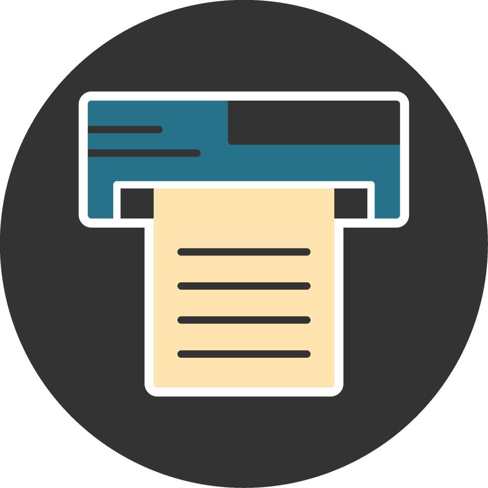 Print Flat Grey Circle Style Icon vector