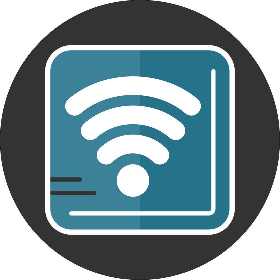 Wi-Fi Flat Grey Circle Style Icon vector