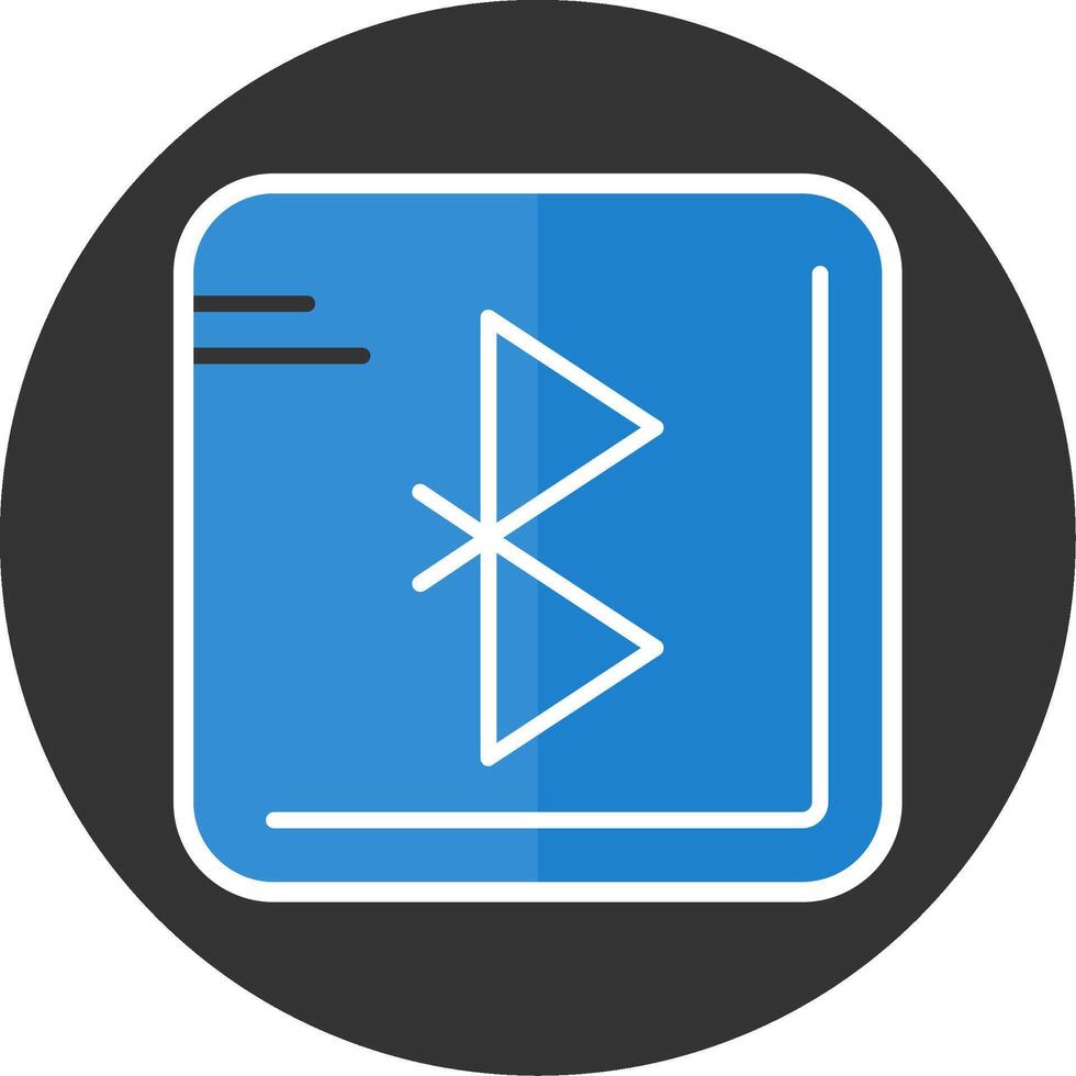 Bluetooth Flat Grey Circle Style Icon vector