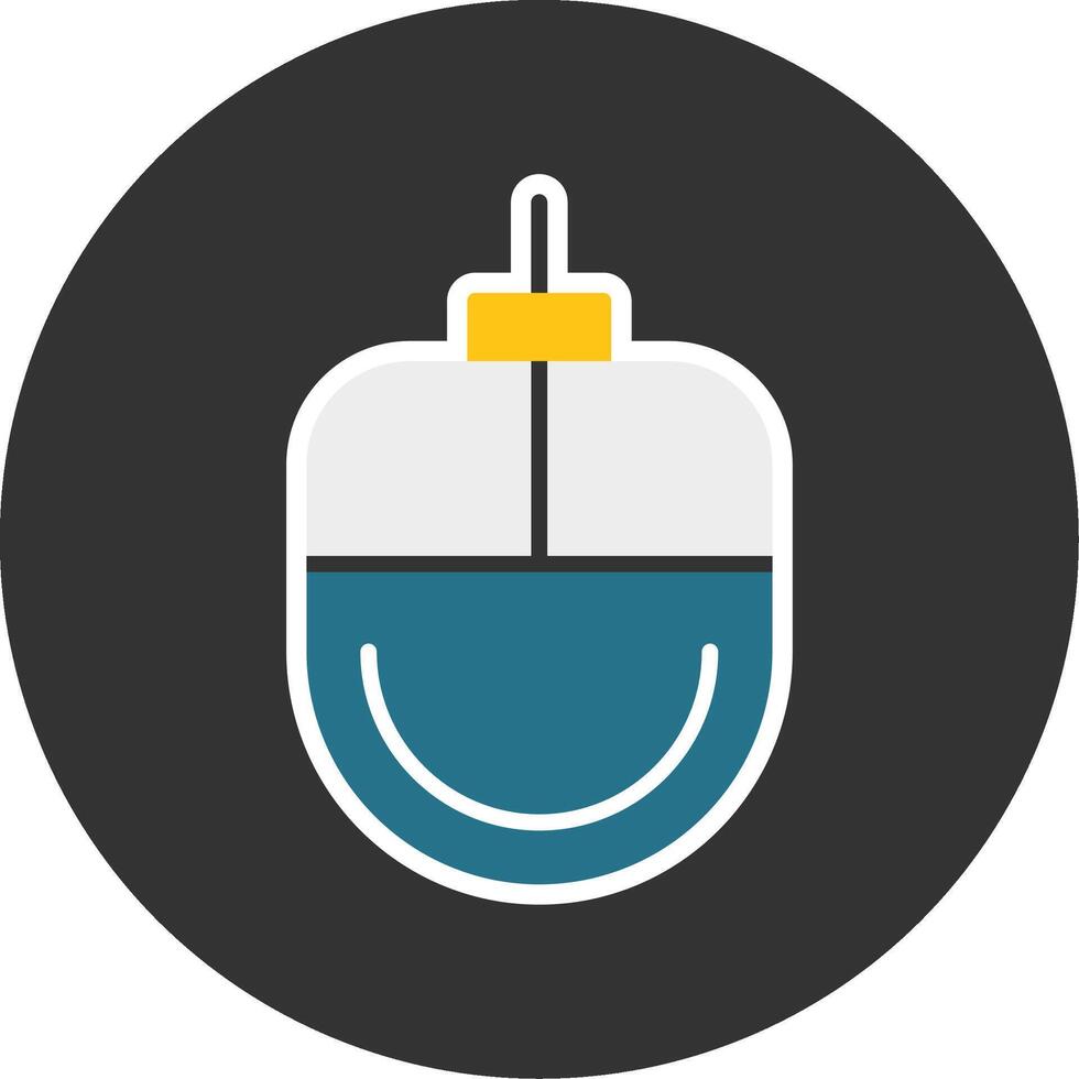 Mouse Flat Grey Circle Style Icon vector