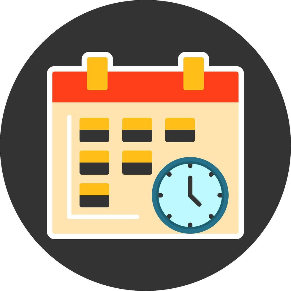 Deadline Flat Grey Circle Style Icon vector