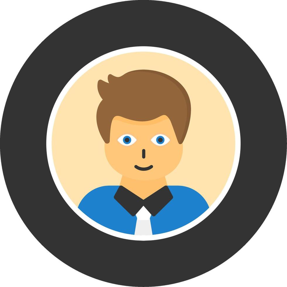 User Flat Grey Circle Style Icon vector
