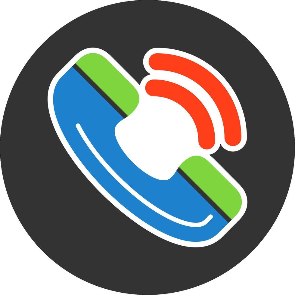 Phone call Flat Grey Circle Style Icon vector