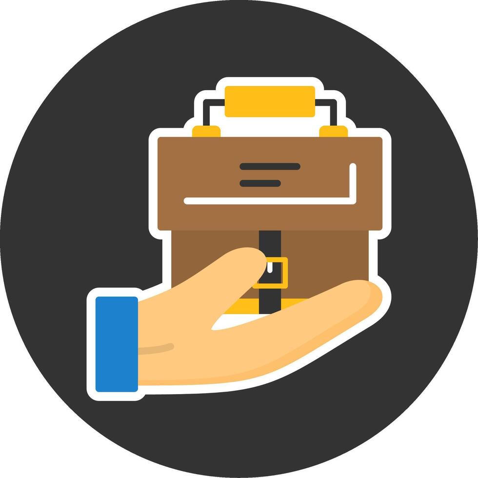 Handover Flat Grey Circle Style Icon vector