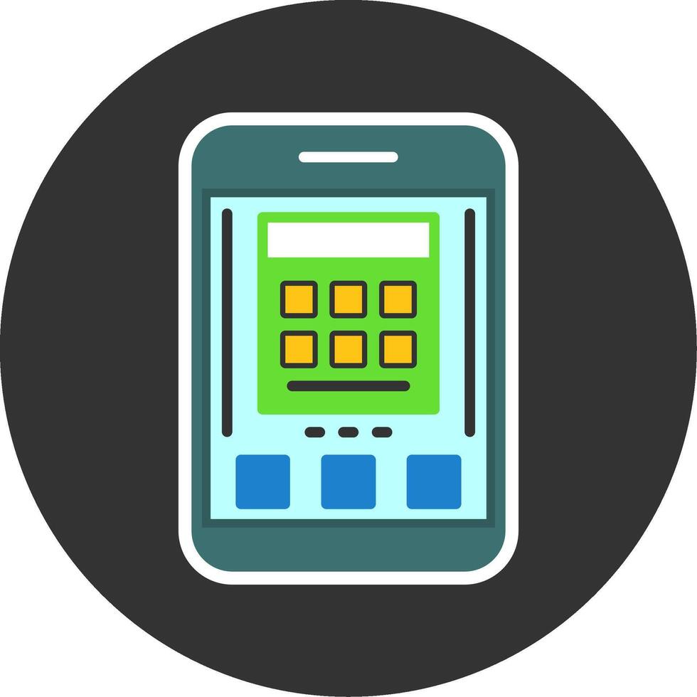 Calculator Flat Grey Circle Style Icon vector