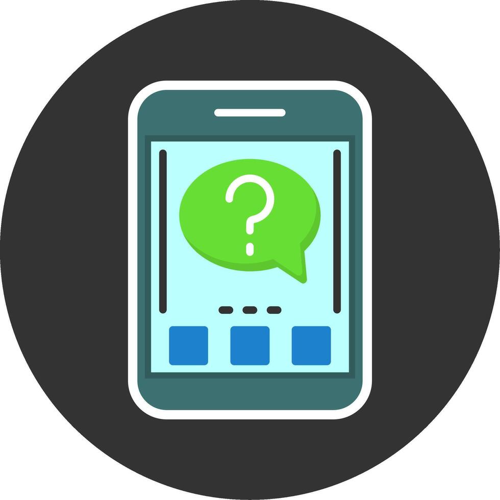Question Flat Grey Circle Style Icon vector