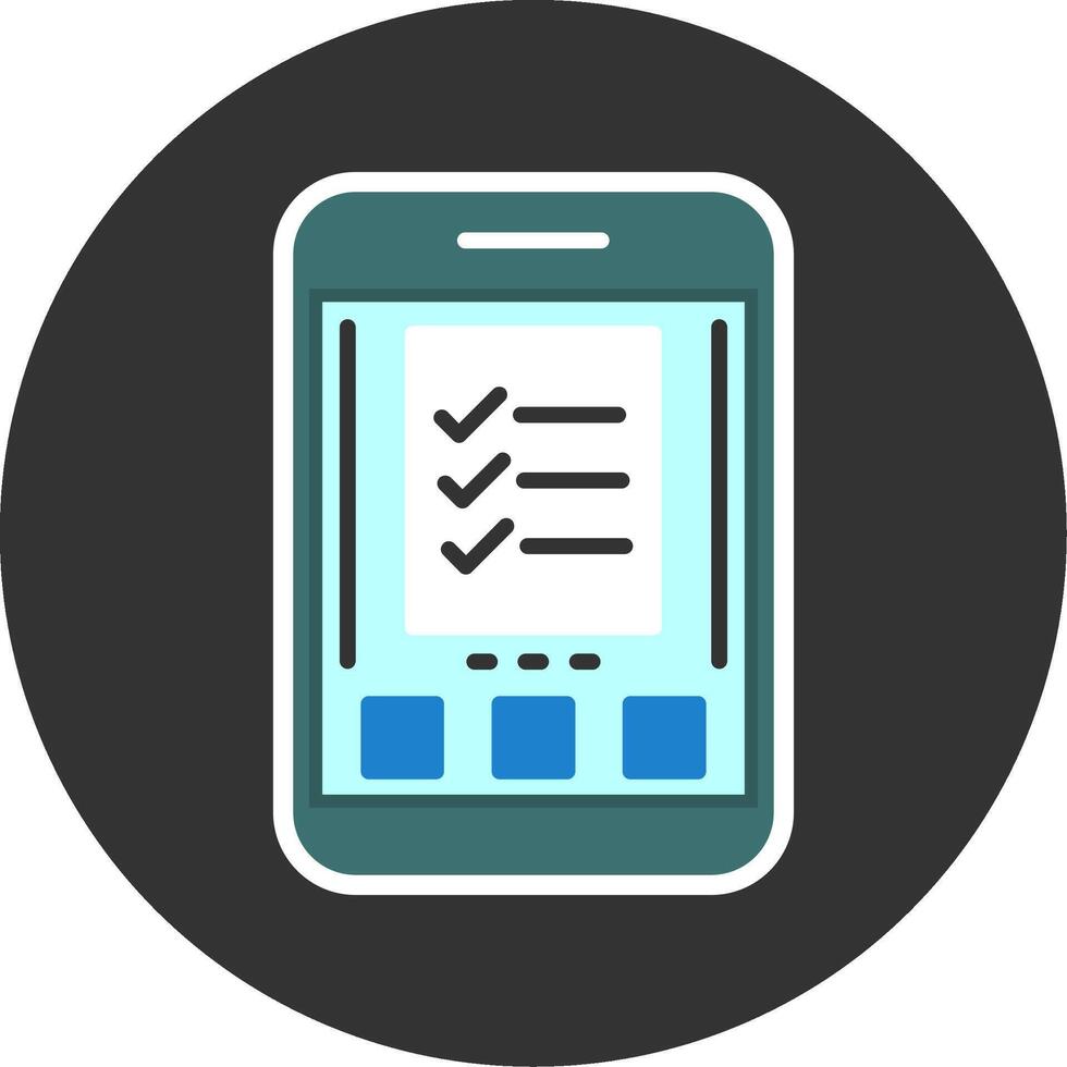 Checklist Flat Grey Circle Style Icon vector