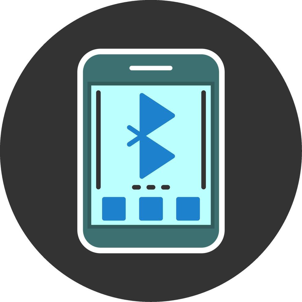 Bluetooth Flat Grey Circle Style Icon vector