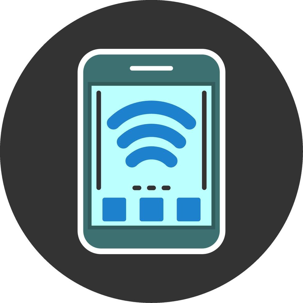 Wi Fi Flat Grey Circle Style Icon vector
