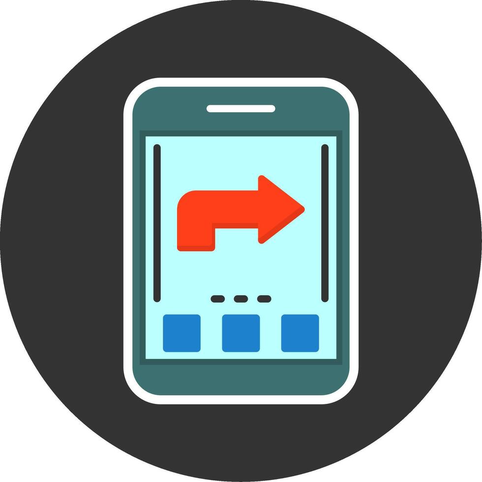 Forward Flat Grey Circle Style Icon vector