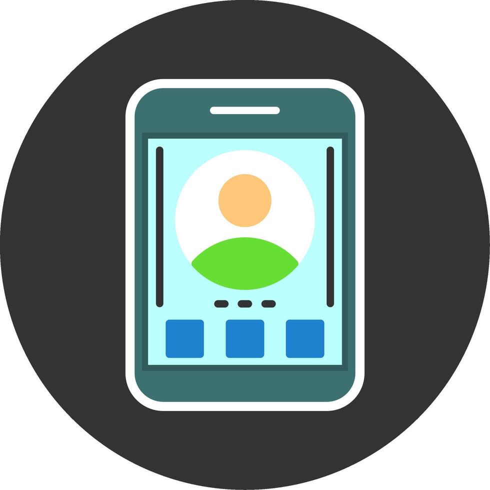 Profile Flat Grey Circle Style Icon vector