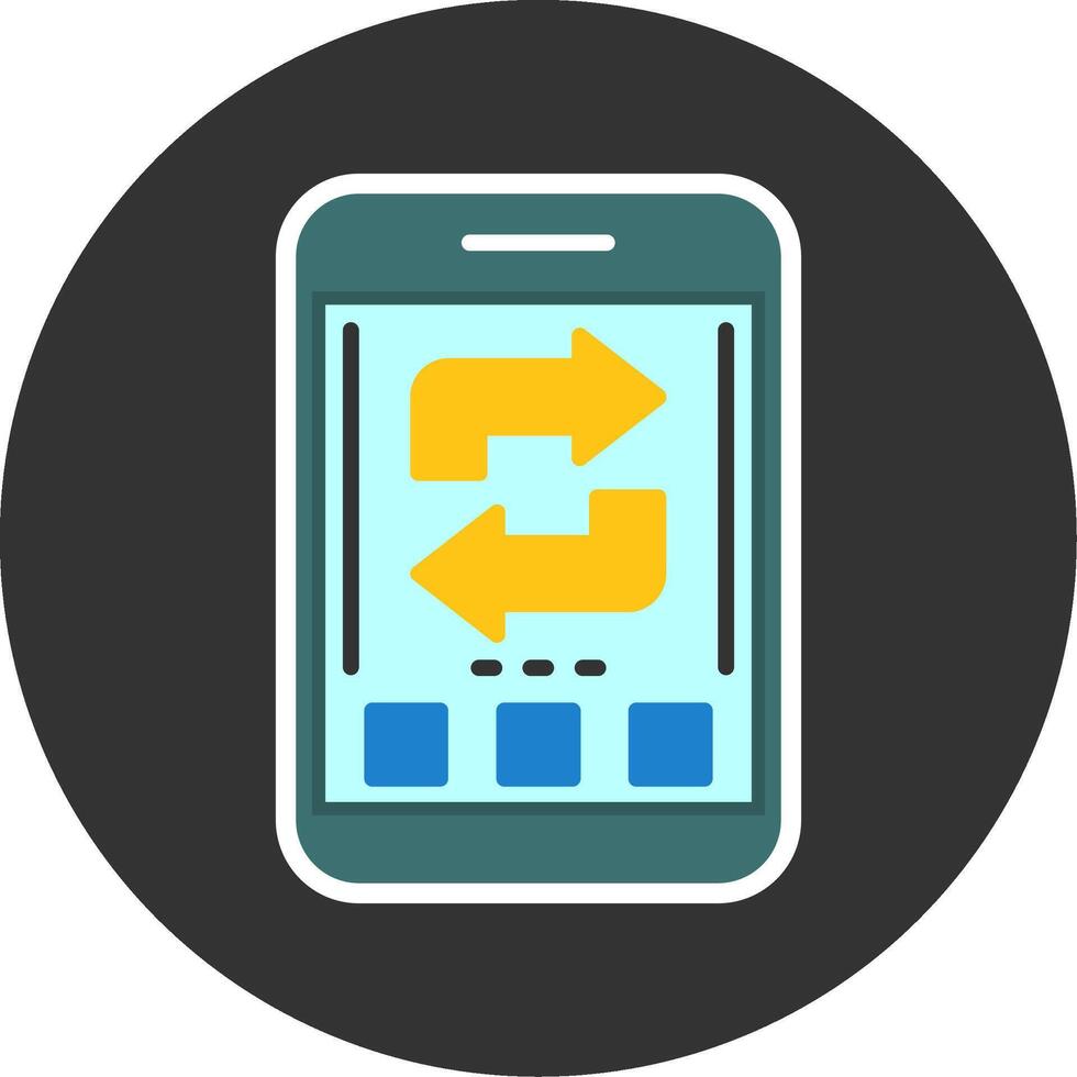 Refresh Flat Grey Circle Style Icon vector
