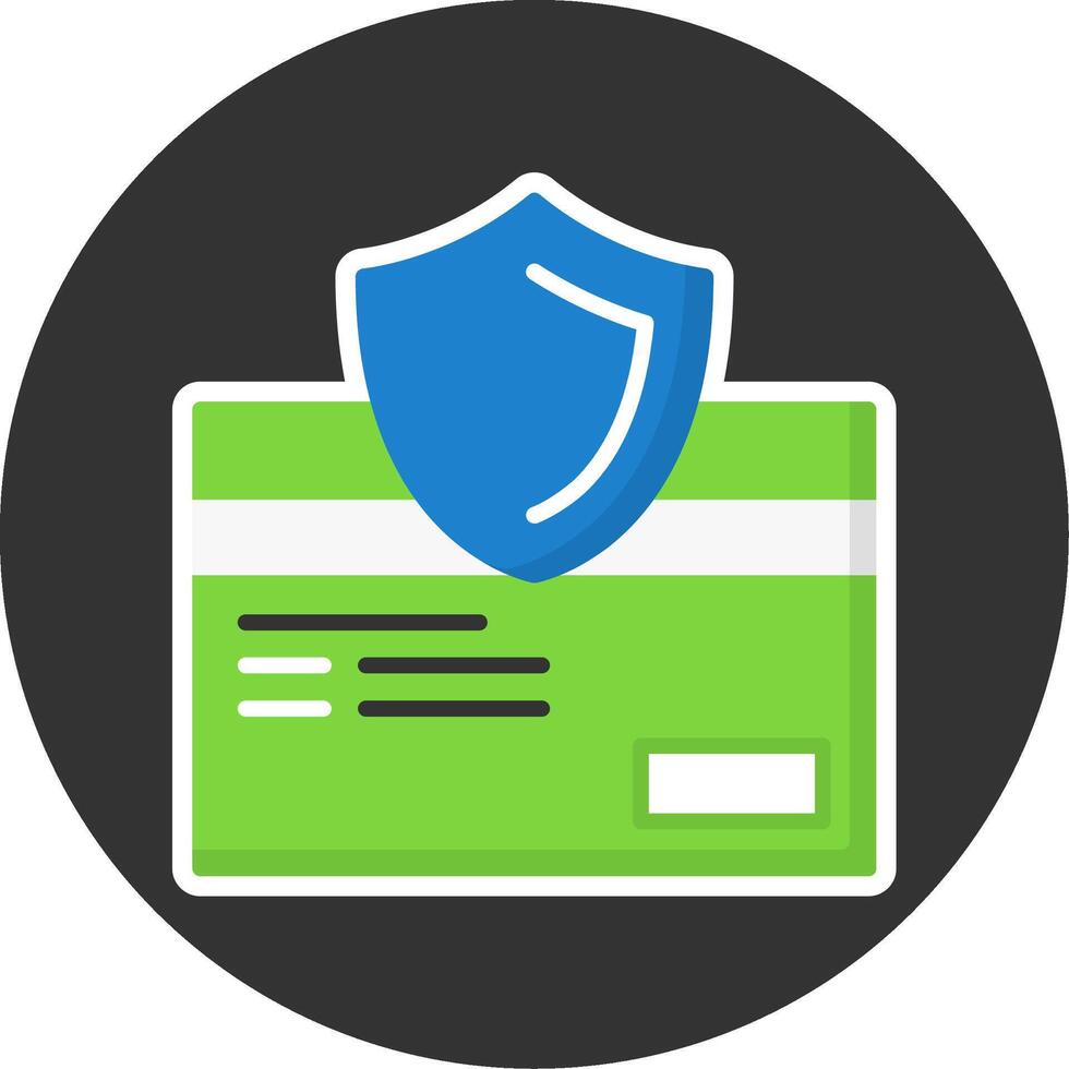 Secure Checkout Flat Grey Circle Style Icon vector