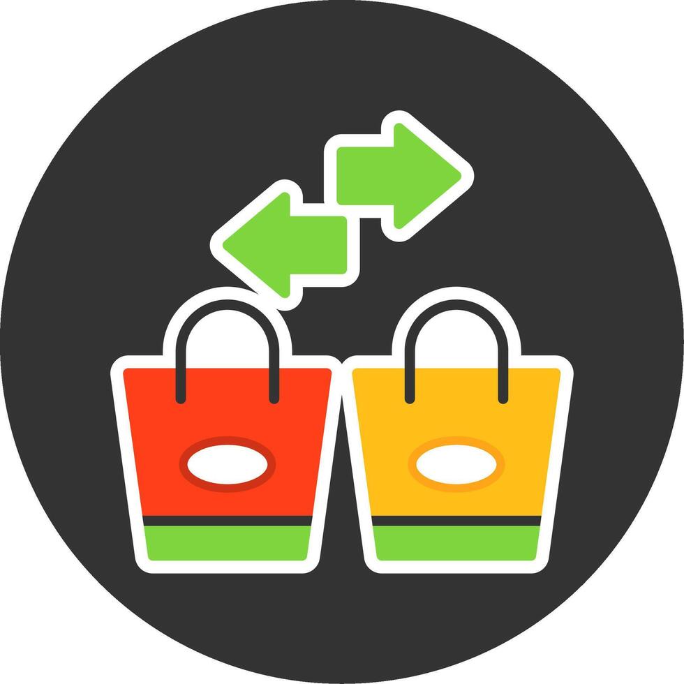 Exchange Flat Grey Circle Style Icon vector
