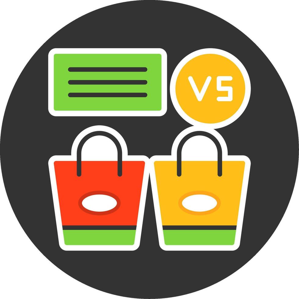 Product Comparison Flat Grey Circle Style Icon vector