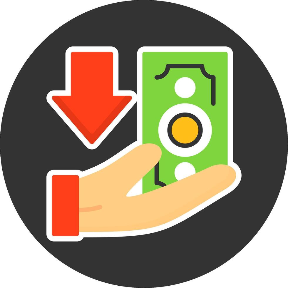 Cashback Flat Grey Circle Style Icon vector