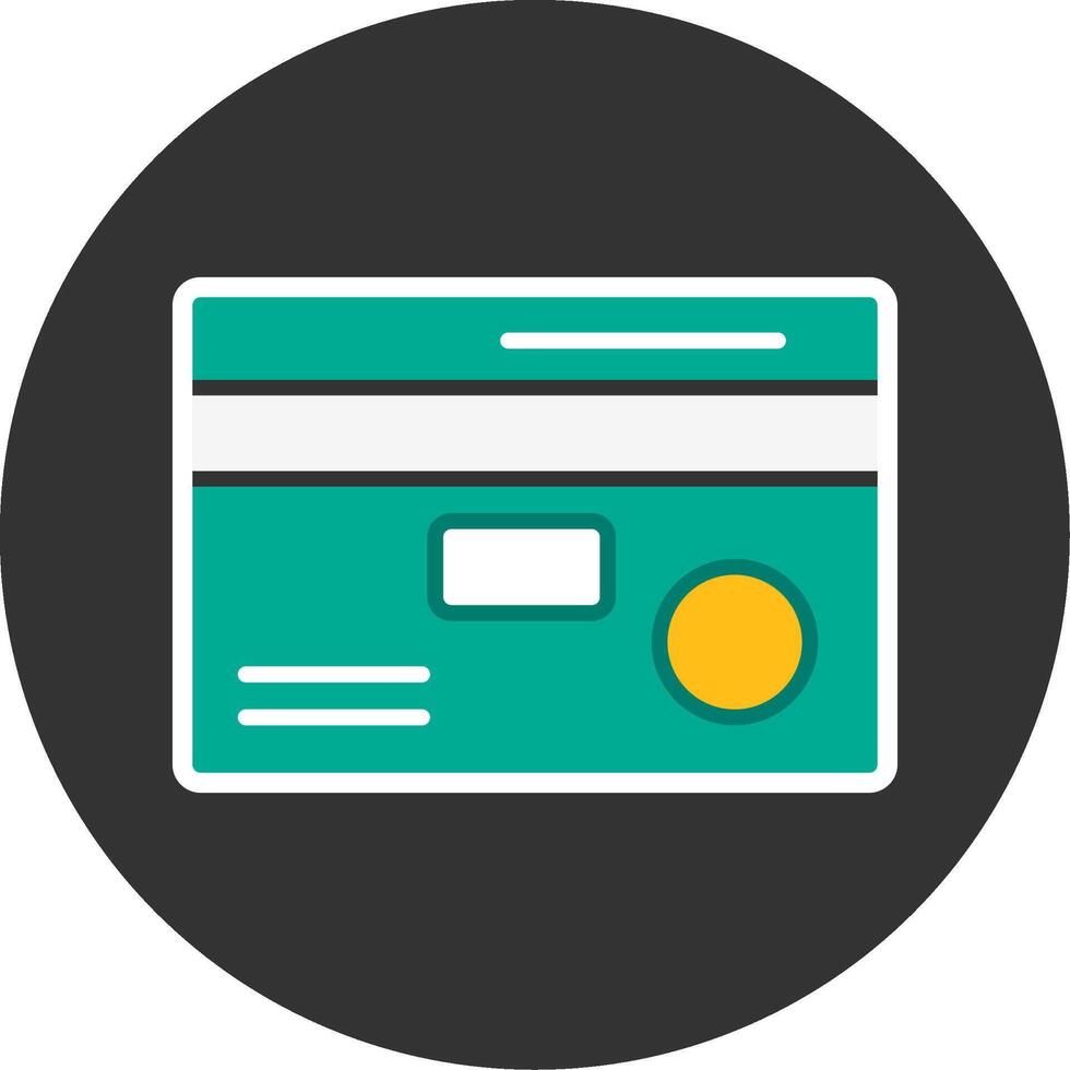 Debit card Flat Grey Circle Style Icon vector