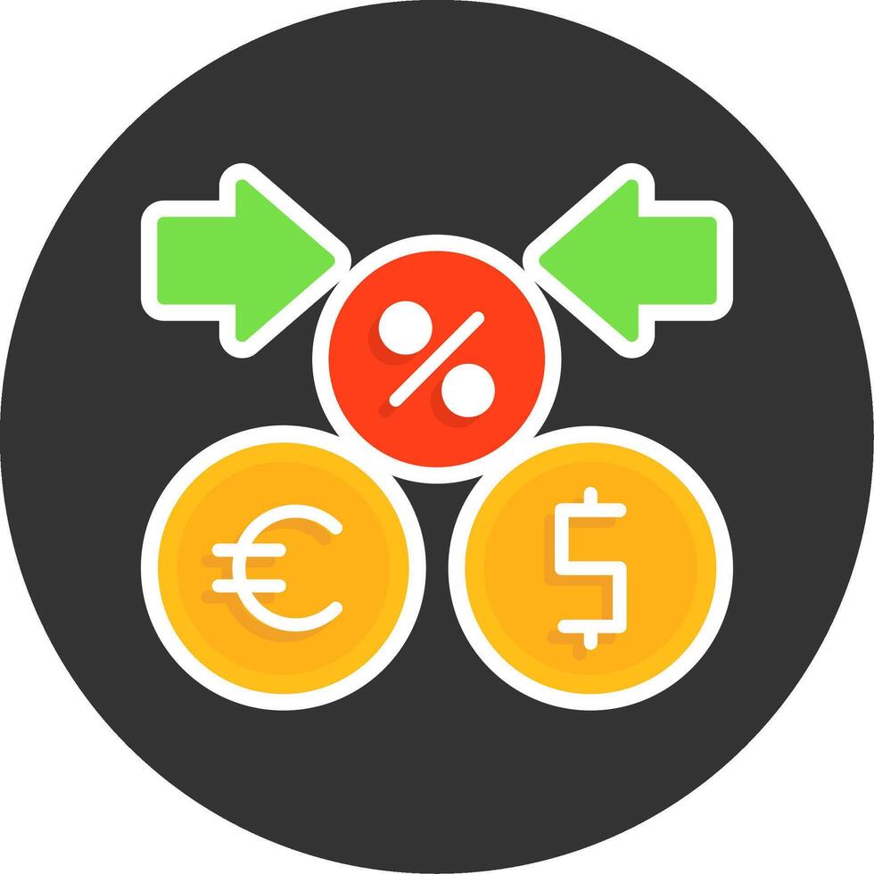 Exchange rate Flat Grey Circle Style Icon vector