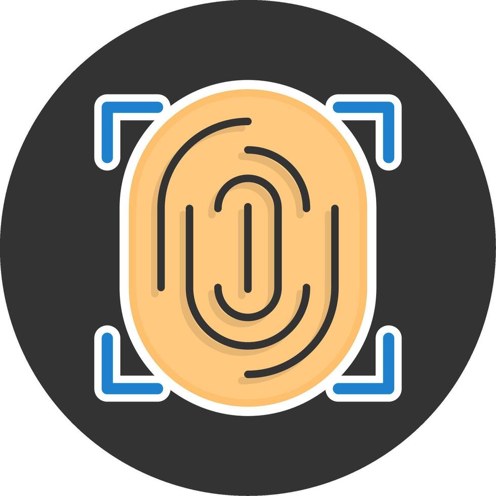 Biometric authentication Flat Grey Circle Style Icon vector