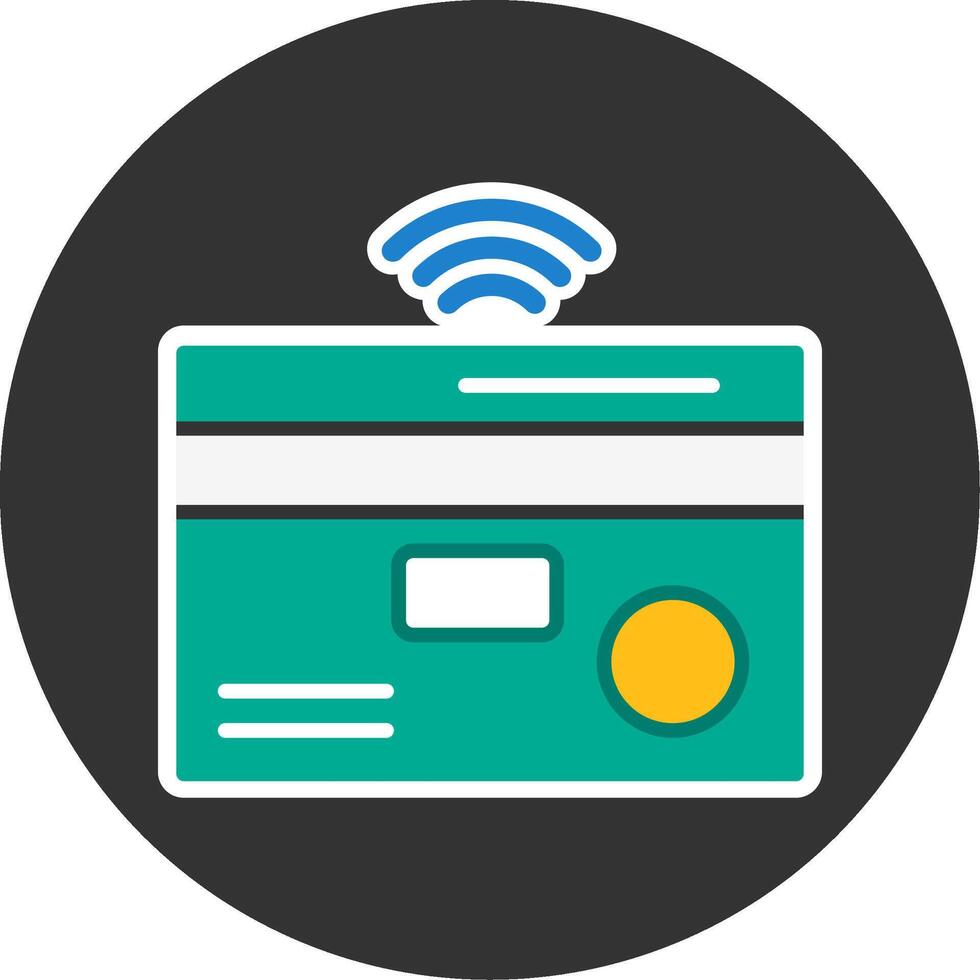 Contactless payment Flat Grey Circle Style Icon vector