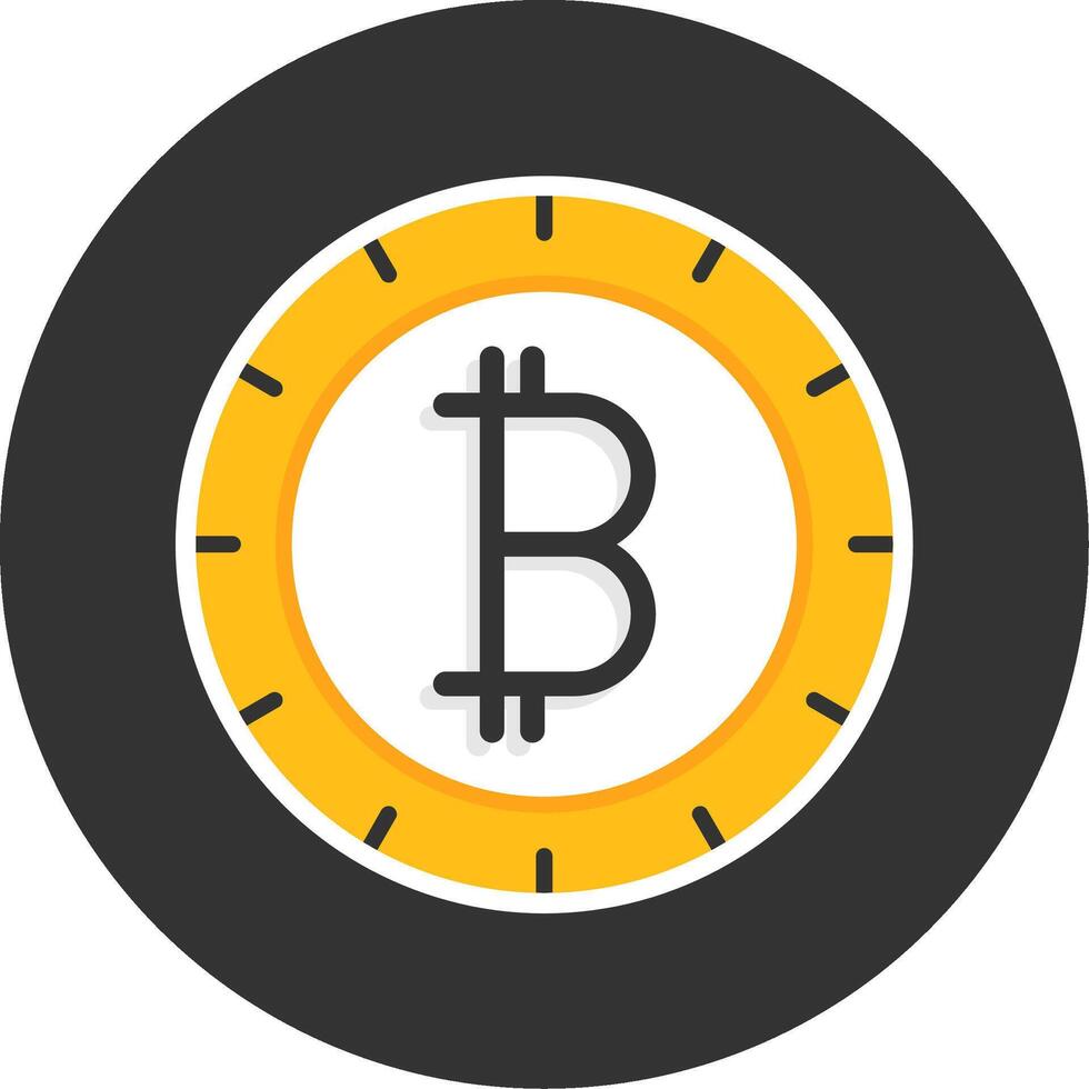 Bitcoin Flat Grey Circle Style Icon vector