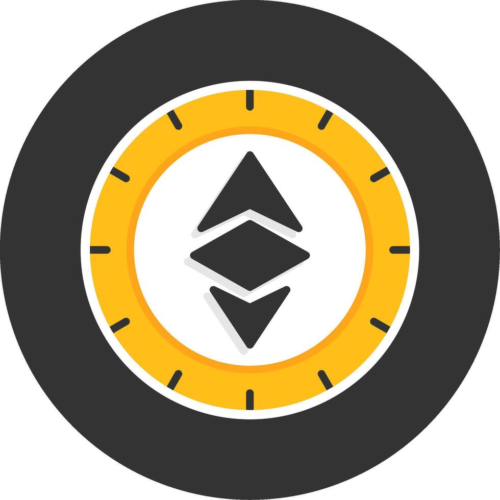 Ethereum Flat Grey Circle Style Icon vector